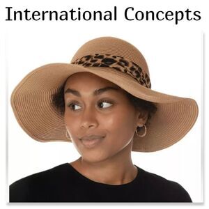 NWT INC Leopard Floppy Hat